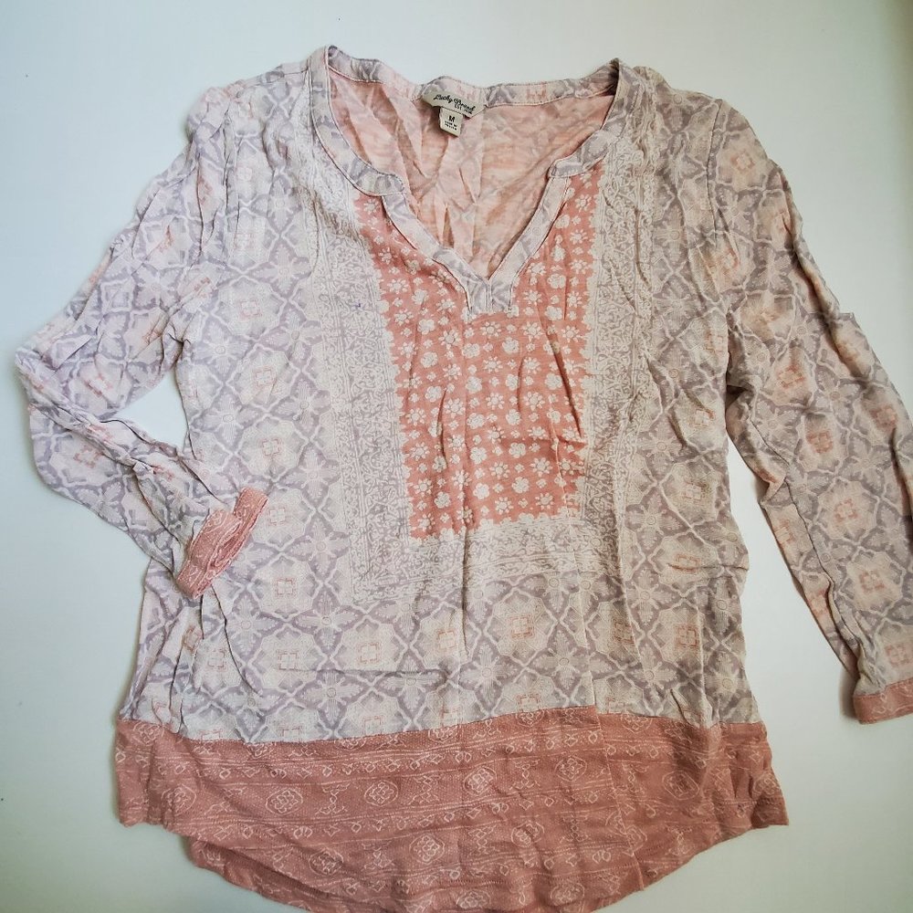 🔺Lucky Brand Paisley Peasant Top